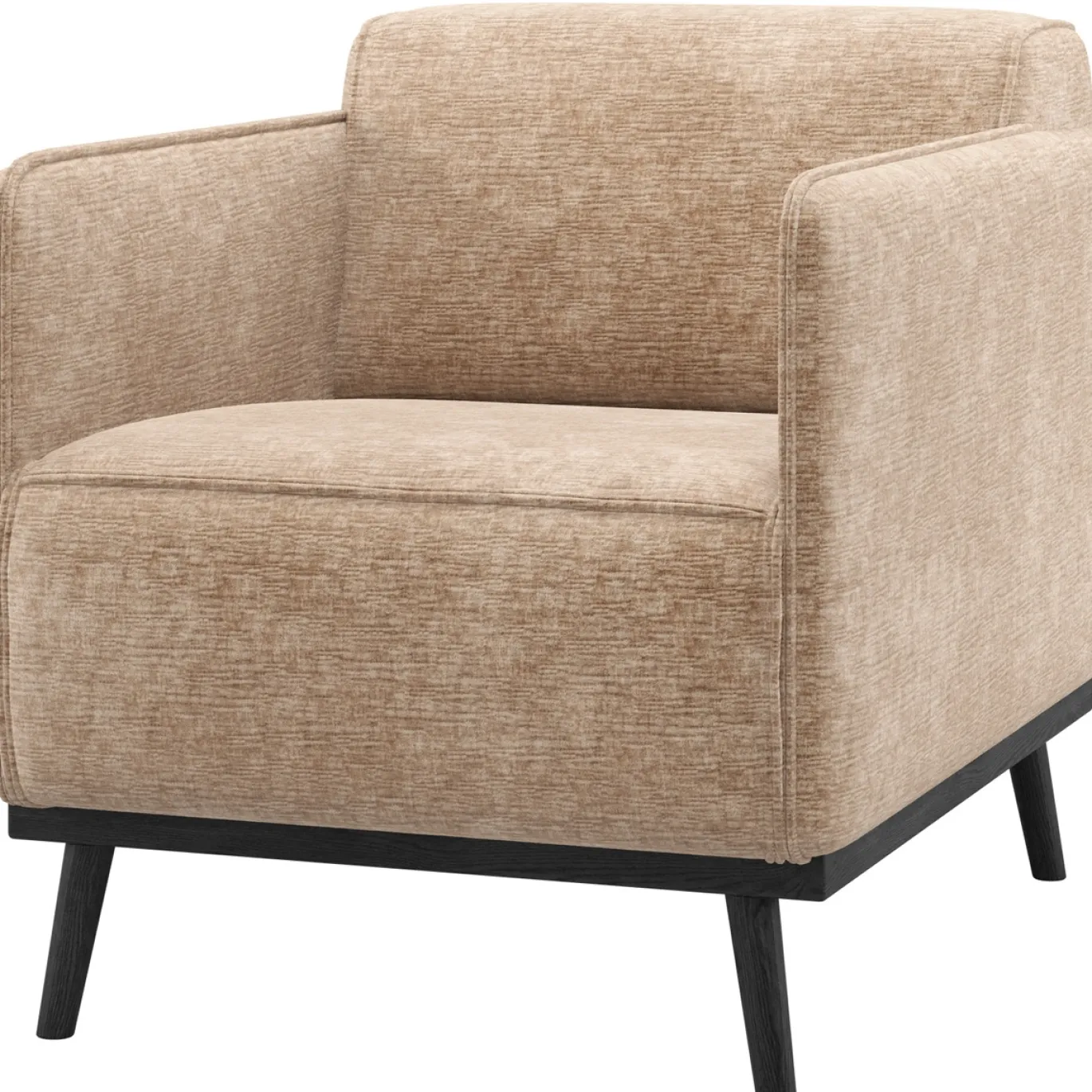 Woood Fauteuil Statement Met Arm Chenille Velvet Perzikroze