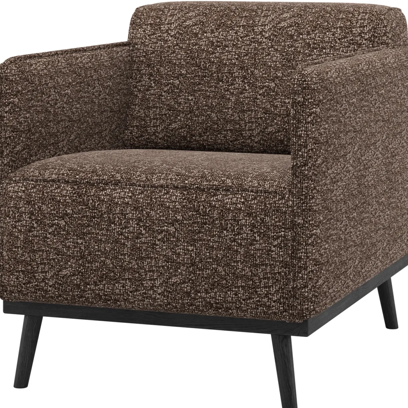 Woood Fauteuil Statement Met Arm Bruin Melange