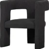 Woood Fauteuil Tiwa Bouclé Donkergrijs