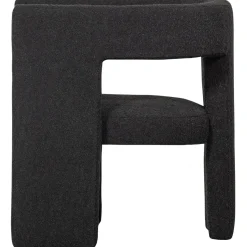 Woood Fauteuil Tiwa Bouclé Donkergrijs