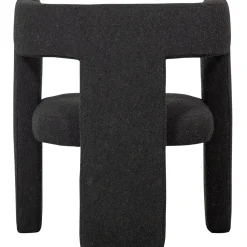 Woood Fauteuil Tiwa Bouclé Donkergrijs