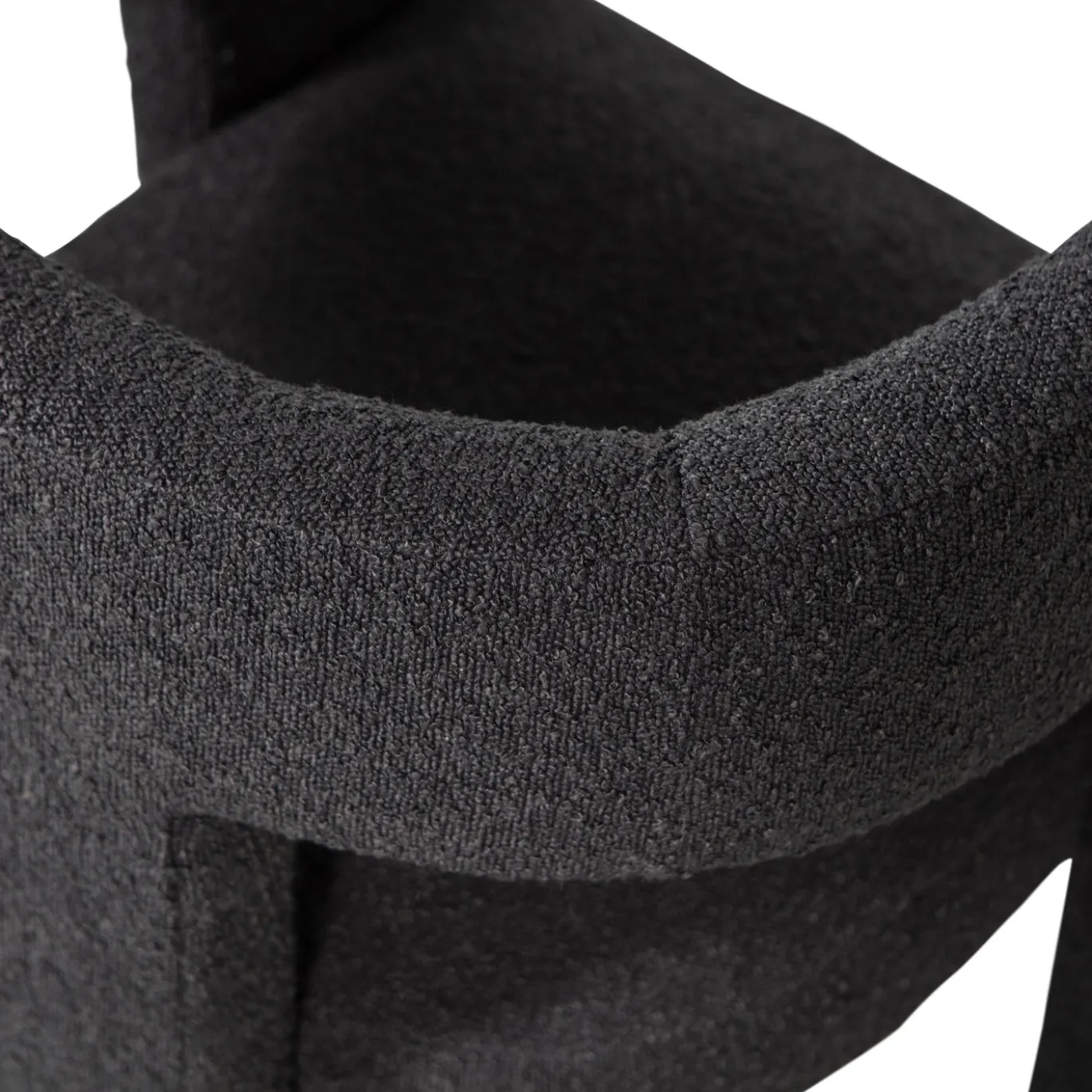 Woood Fauteuil Tiwa Bouclé Donkergrijs