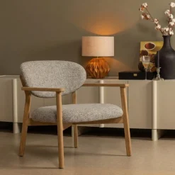 Woood Fauteuil Udar Naturel Met Houten Frame Naturel