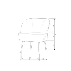 Woood Fauteuil Vogue Fluweel Teal