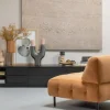 Woood Finca Tv Meubel Rond Links 78 Cm Grenen Zwart