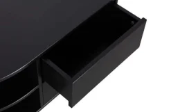 Woood Finca Tv Meubel Rond Links 78 Cm Grenen Zwart