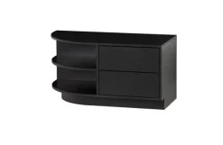 Woood Finca Tv Meubel Rond Links 78 Cm Grenen Zwart