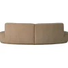 Woood Half Ronde Bank Batavier 4-zits Velvet Melange Lichtbruin