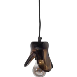 Woood Hanglamp Elle Klein Glas Bruin