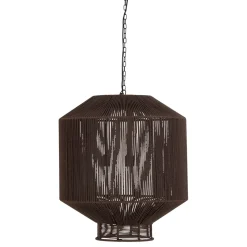 Woood Hanglamp Juro Metaal/Touw Donkerbruin