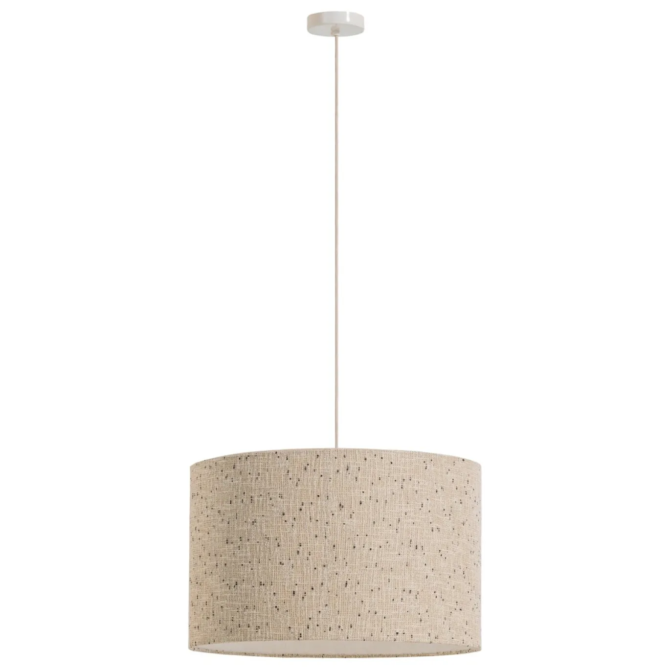 Woood Hanglamp Loft Metaal/Bouclé Naturel Met Stippen