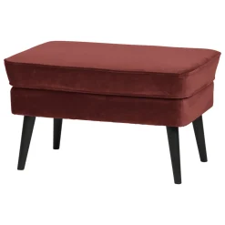 Woood Hocker Rocco Fluweel Bordeauxrood