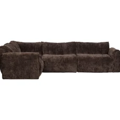 Woood Hoekbank Baggy Links 3d Chenille Donkerbruin