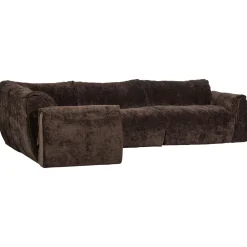 Woood Hoekbank Baggy Links 3d Chenille Donkerbruin