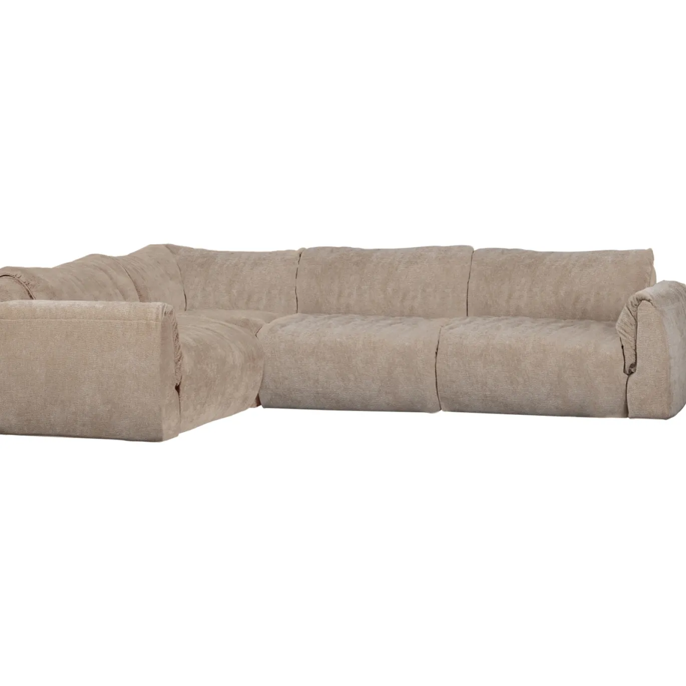 Woood Hoekbank Baggy Links 3d Chenille Zand