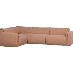 Woood Hoekbank Baggy Links Geweven Chenille Oud Roze