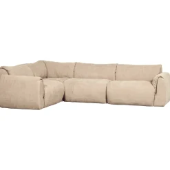 Woood Hoekbank Baggy Links Geweven Chenille Zand