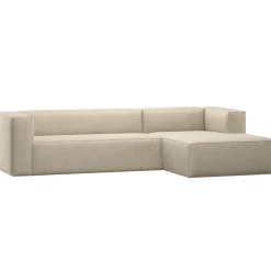 Woood Hoekbank Bean Rechts Beige Melange