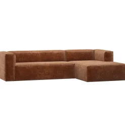 Woood Hoekbank Bean Rechts Chenille Velvet Terra