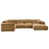 Woood Hoekbank Cloud Links Chenille Honinggeel