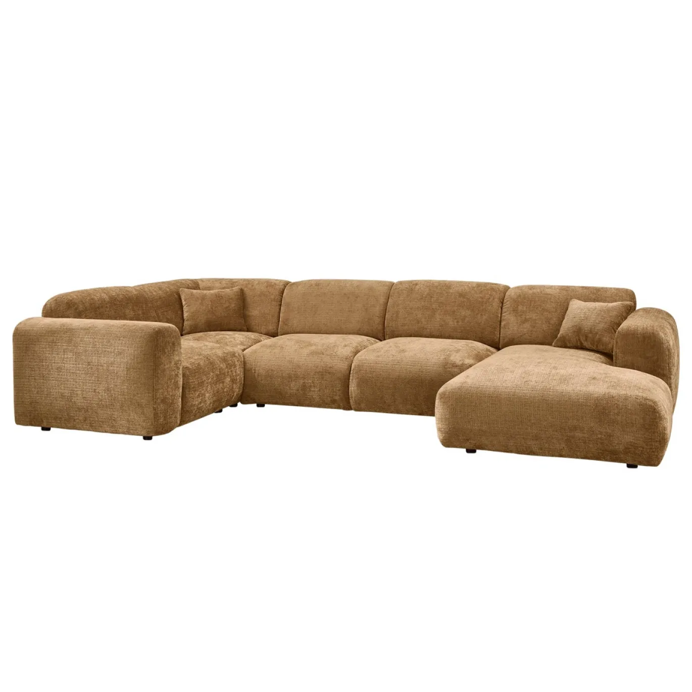 Woood Hoekbank Cloud Links Chenille Honinggeel