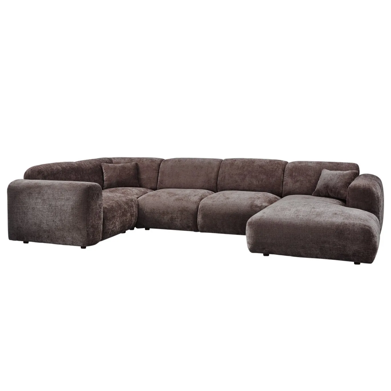 Woood Hoekbank Cloud Links Chenille Warmbruin