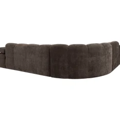Woood Hoekbank Mojo Links Ribstof Bruin