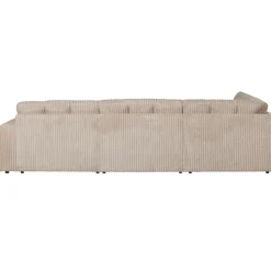 Woood Hoekbank Second Date Links Ribstof Beige