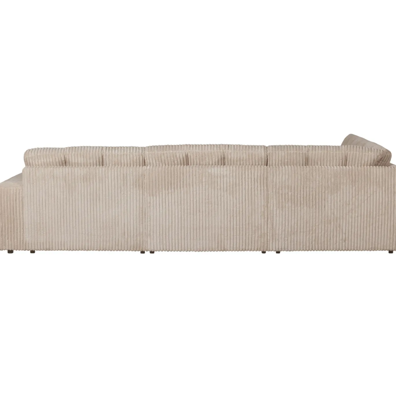 Woood Hoekbank Second Date Links Ribstof Beige