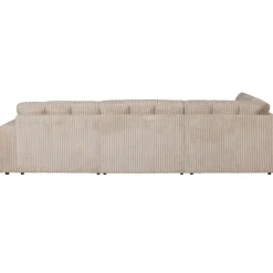Woood Hoekbank Second Date Links Ribstof Beige