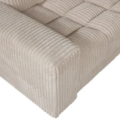 Woood Hoekbank Second Date Links Ribstof Beige