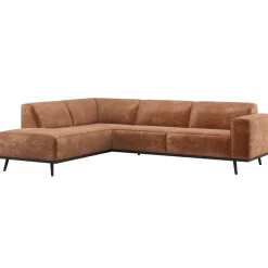 Woood Hoekbank Statement Links Chenille Velvet Terra