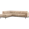 Woood Hoekbank Statement Links Chenille Velvet Perzikroze