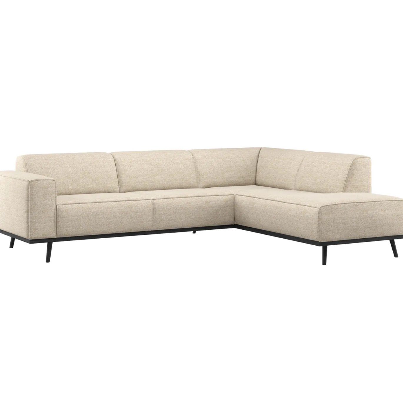 Woood Hoekbank Statement Rechts Beige Melange