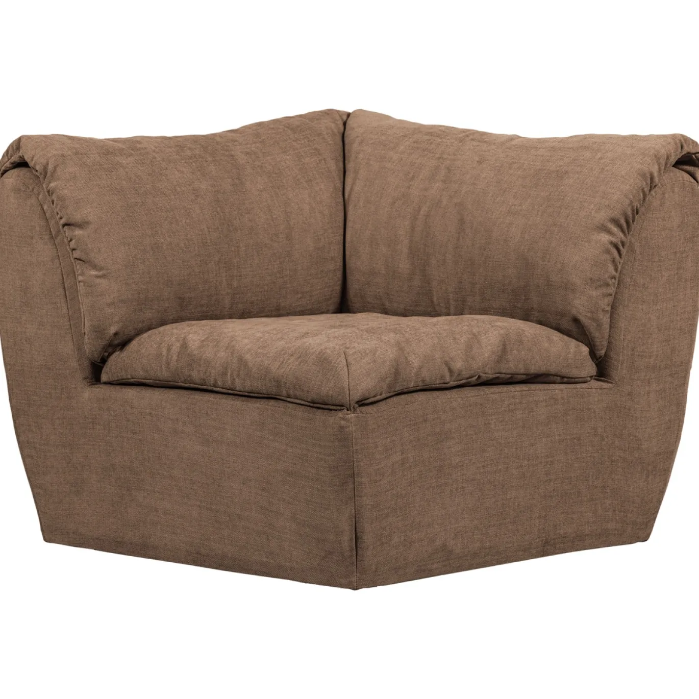 Woood Hoekelement Baggy Geweven Chenille Bruin