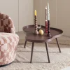Woood Kandelaar Bexi Metaal Bruin/Rood Set van 3