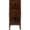 Woood Ladekast Merge 6 Lades Hout Bruin/Rood