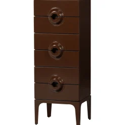 Woood Ladekast Merge 6 Lades Hout Bruin/Rood