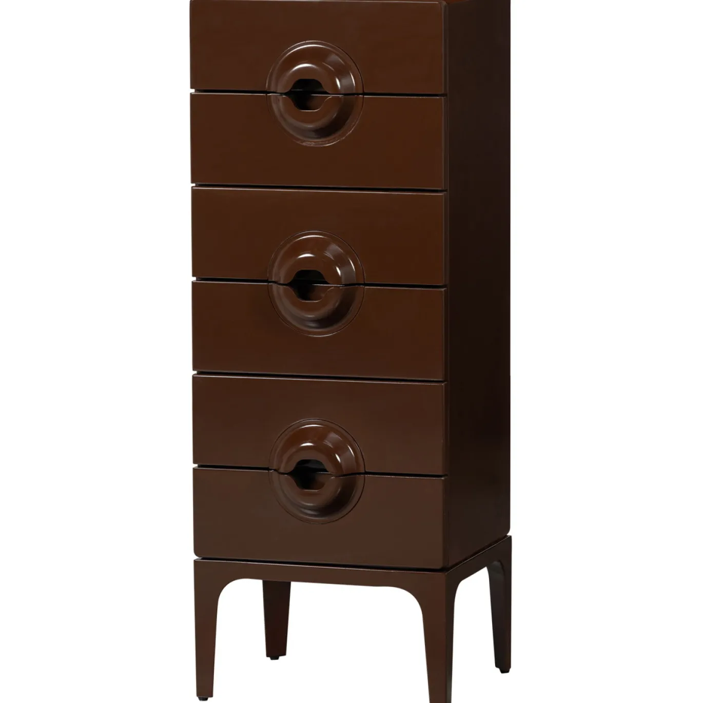 Woood Ladekast Merge 6 Lades Hout Bruin/Rood