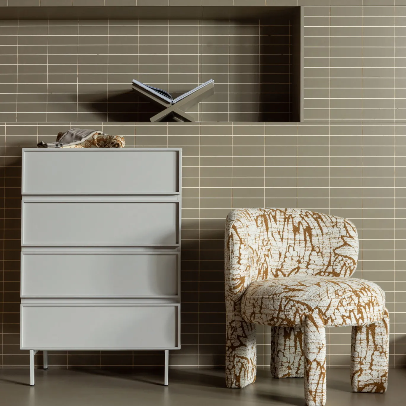 Woood Ladekast Tours 4 Lades Melamine/MDF Zand