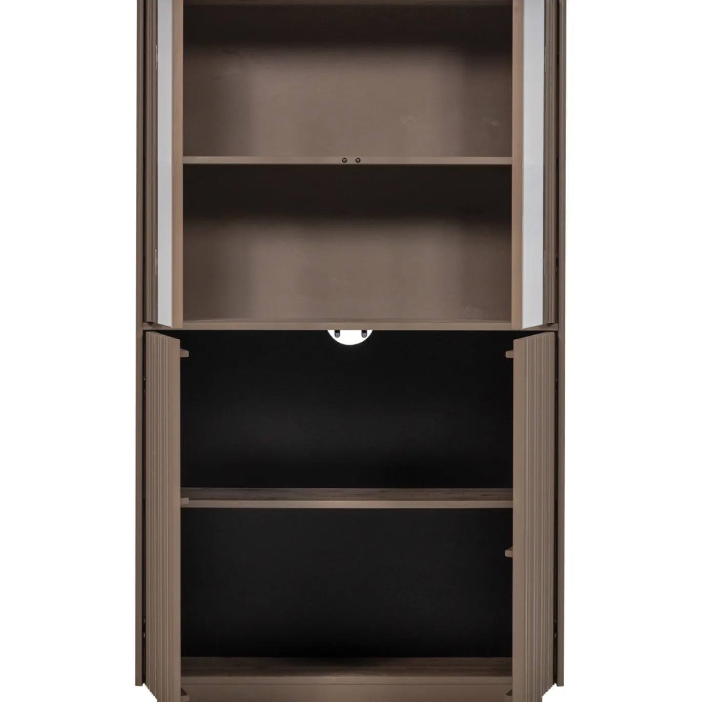Woood Lage Vitrinekast Nova Grenen Truffel Bruin
