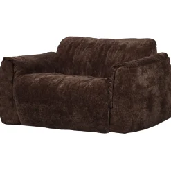 Woood Loveseat Baggy 3d Chenille Donkerbruin