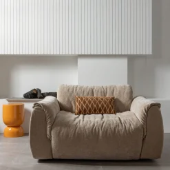 Woood Loveseat Baggy 3d Chenille Zand