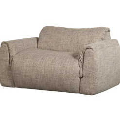 Woood Loveseat Baggy Geweven Stof Bruin Melange