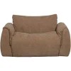 Woood Loveseat Baggy Geweven Chenille Bruin