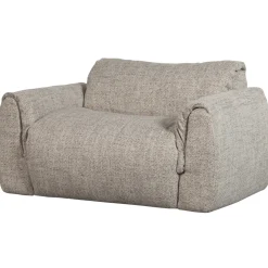 Woood Loveseat Baggy Geweven Stof Naturel Melange