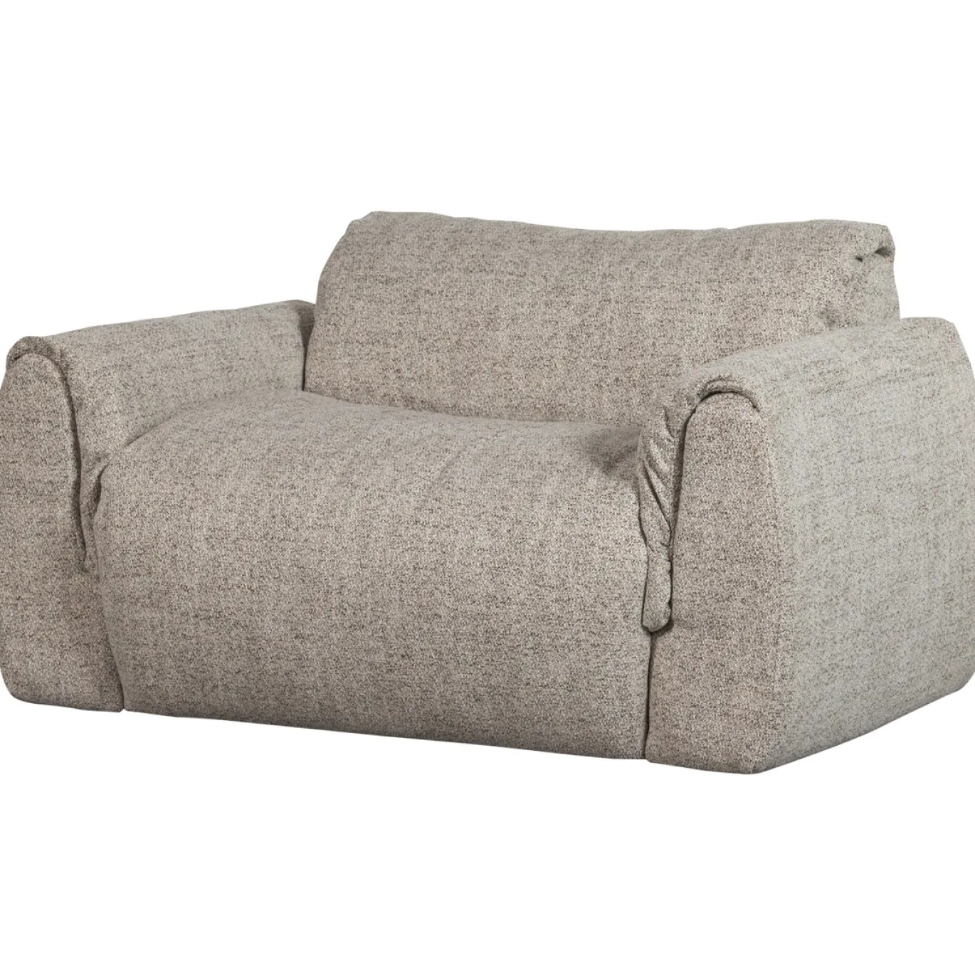 Woood Loveseat Baggy Geweven Stof Naturel Melange