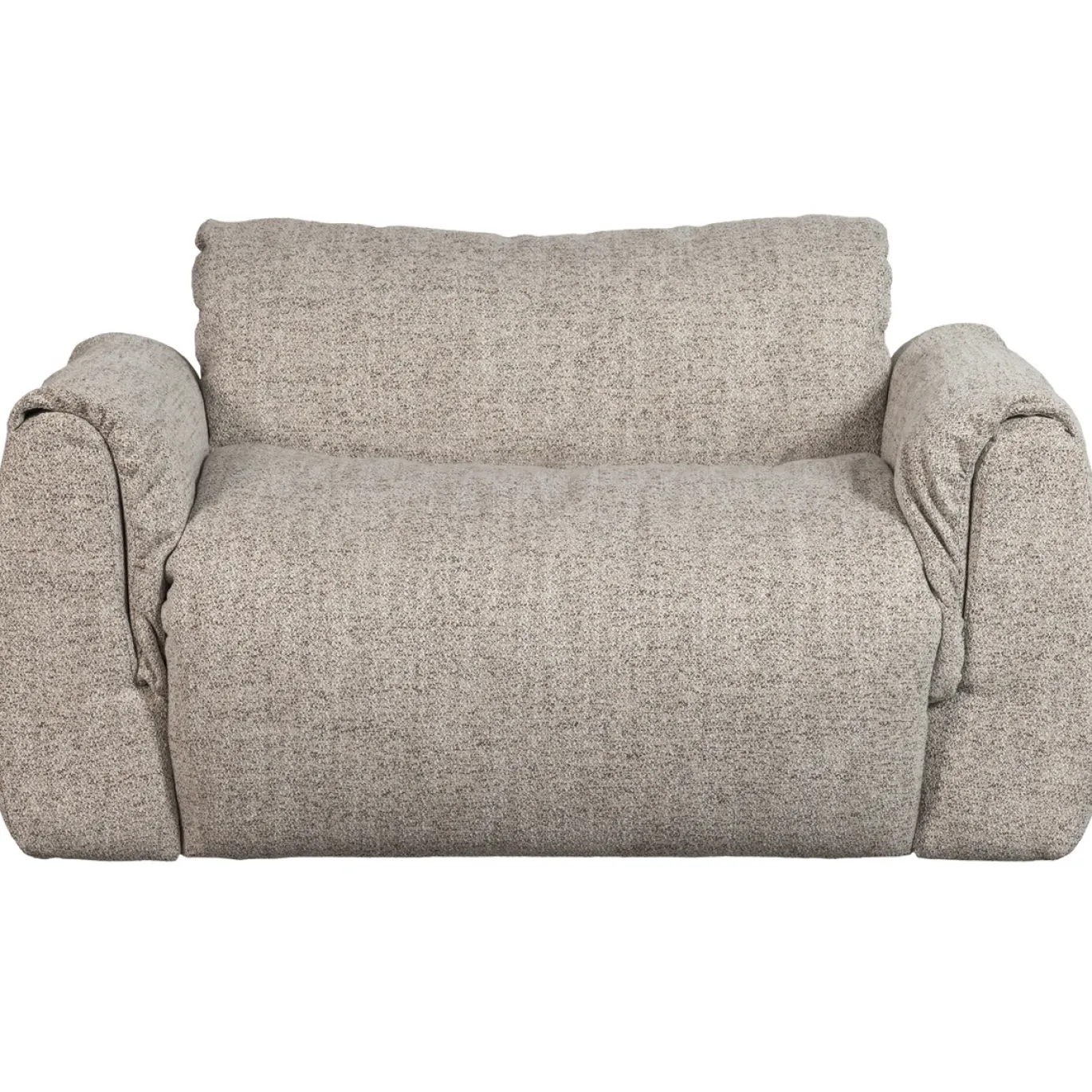 Woood Loveseat Baggy Geweven Stof Naturel Melange