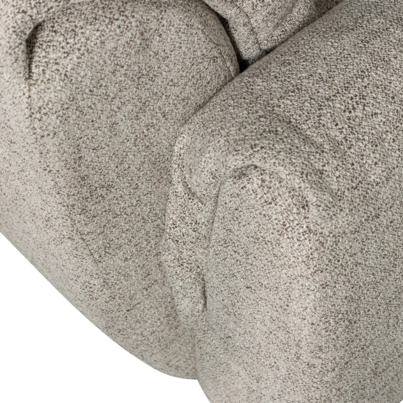 Woood Loveseat Baggy Geweven Stof Naturel Melange