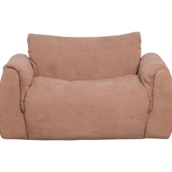 Woood Loveseat Baggy Geweven Chenille Oudroze